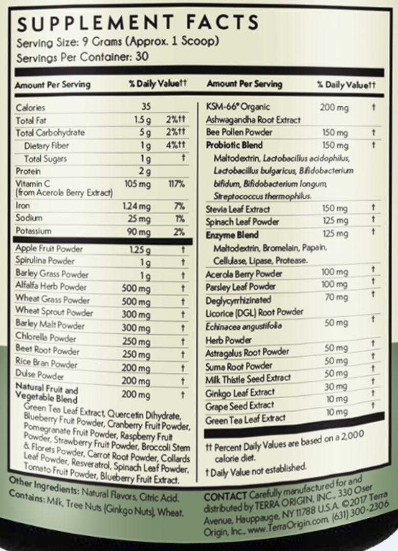 Greens Superfoods Powder: Mint