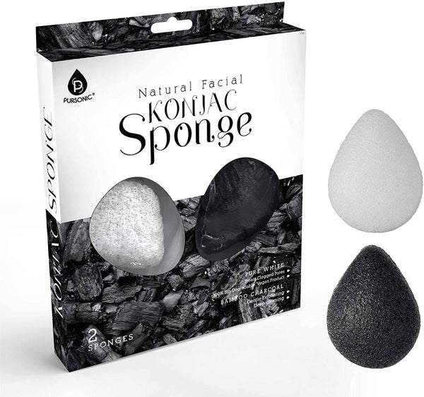 Natural Konjac Bamboo Charcoal Facial Sponge