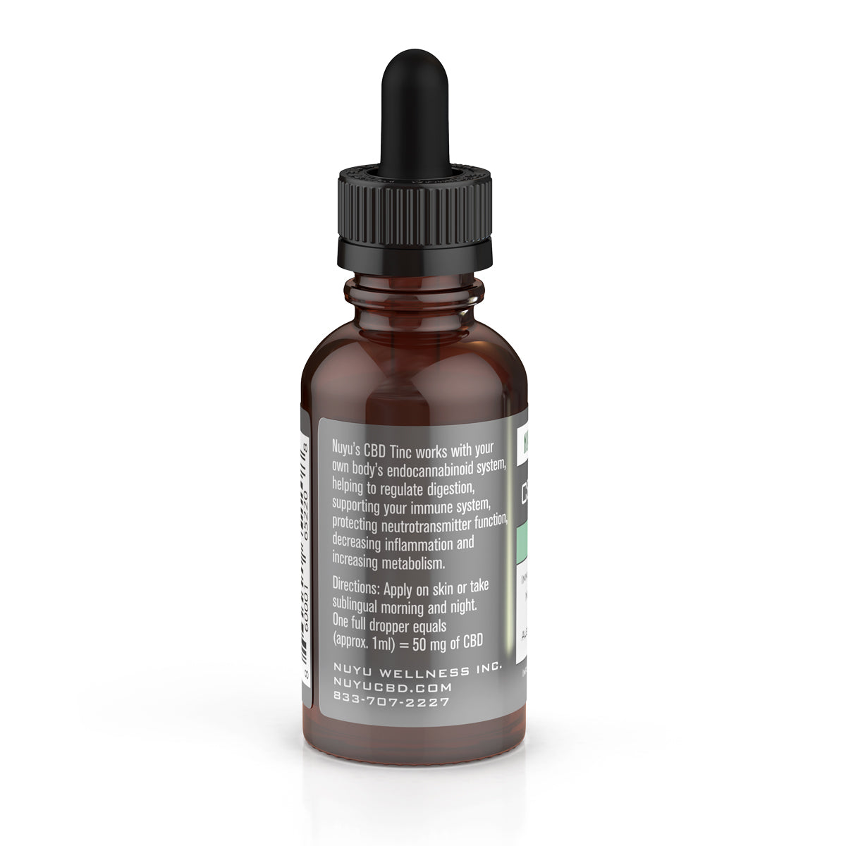 NUYU 1500mg CBD Oil Tinc - Peppermint - 1oz, 30ml