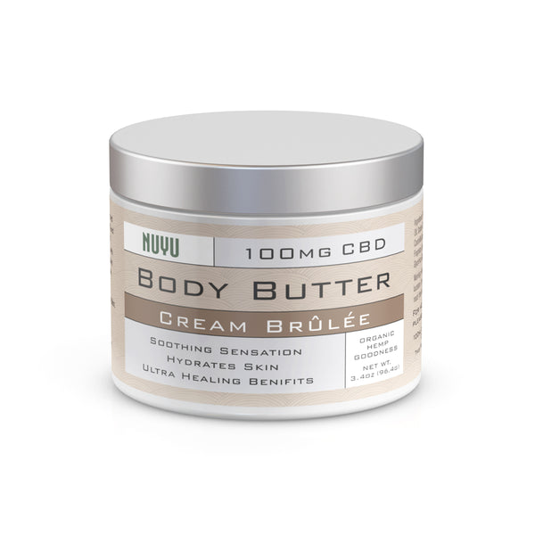 NUYU Body Butter - Cream Brûlée - 3.4 oz - 100mg of CBD