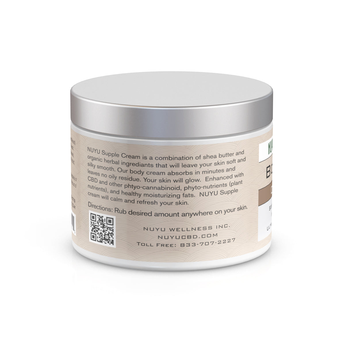 NUYU Body Butter - Cream Brûlée - 3.4 oz - 100mg of CBD