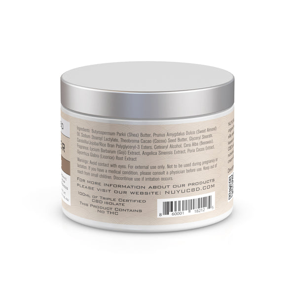 NUYU Body Butter - Cream Brûlée - 3.4 oz - 100mg of CBD