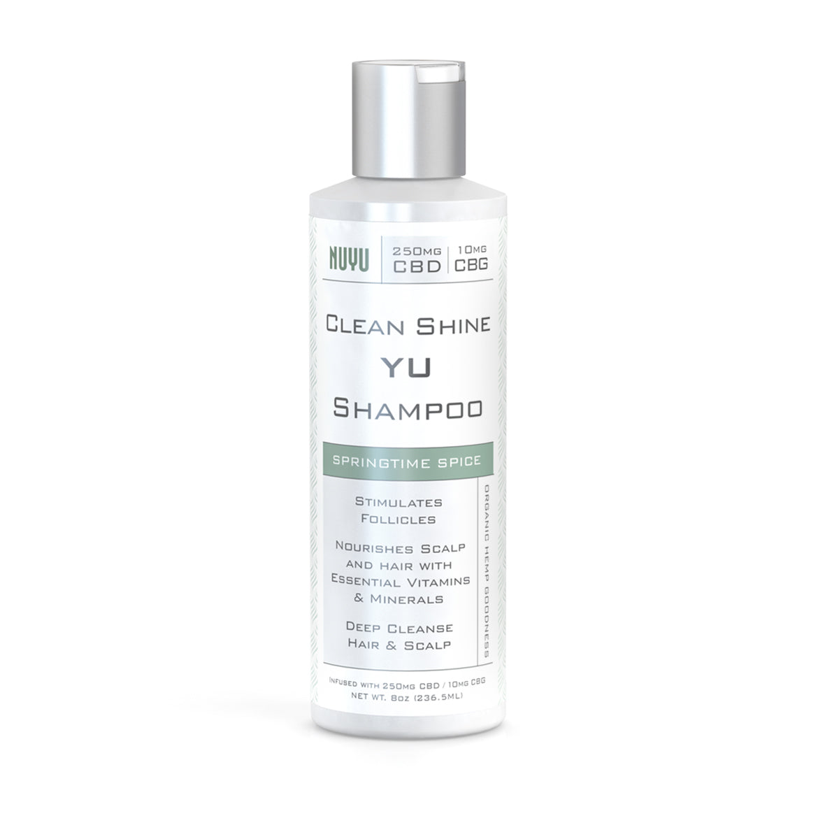 NUYU Deep Clean YU Shampoo - Springtime Spice - 8oz | CBD: 250mg | CBG: 10mg